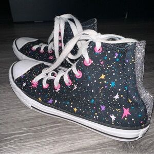 Girls Converse All Star High Top stars space